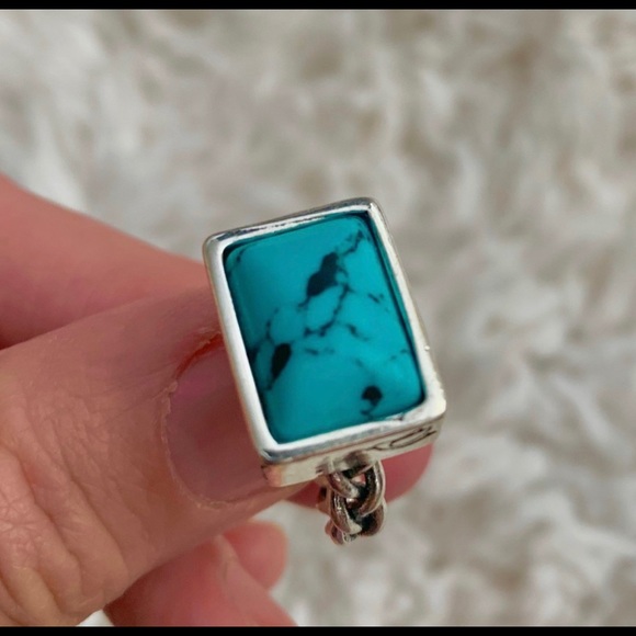 Turquoise Horse Ring rope ring - Picture 5 of 10